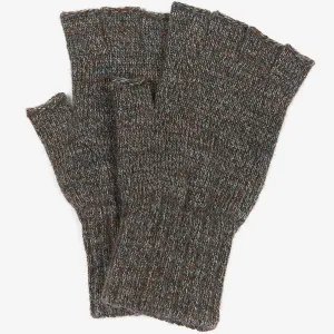 Barbour Fingerless Knitted Gloves in Green