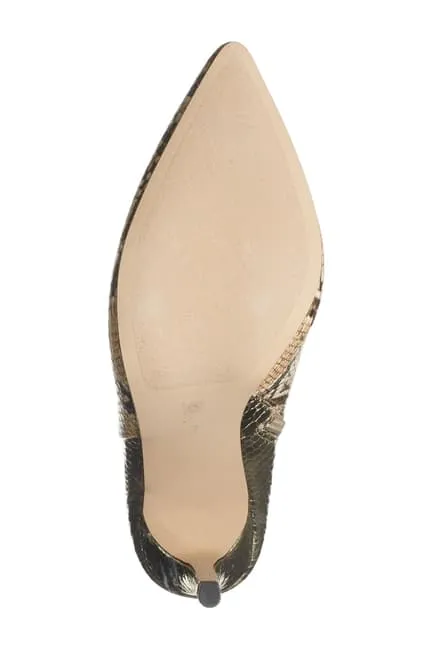 BCBG Haffi Snakeskin Embossed Ankle Bootie