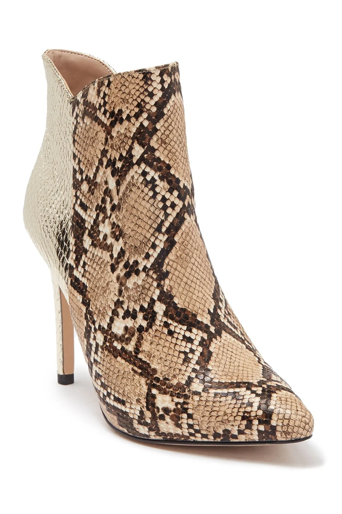 BCBG Haffi Snakeskin Embossed Ankle Bootie