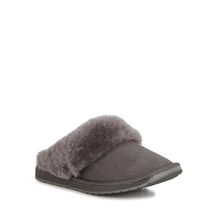 EMU Women's Eden Platinum Sheepskin Charcoal Scuff Slipper