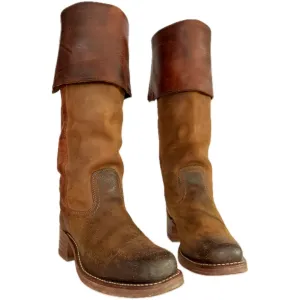 FRYE Vintage Campus Over the Knee OTK Brown Western Boots