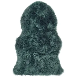 Genuine Sheepskin Rug Forest Green