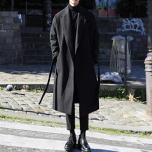 Men's Thickened Warm Over-The-Knee Woolen Coat