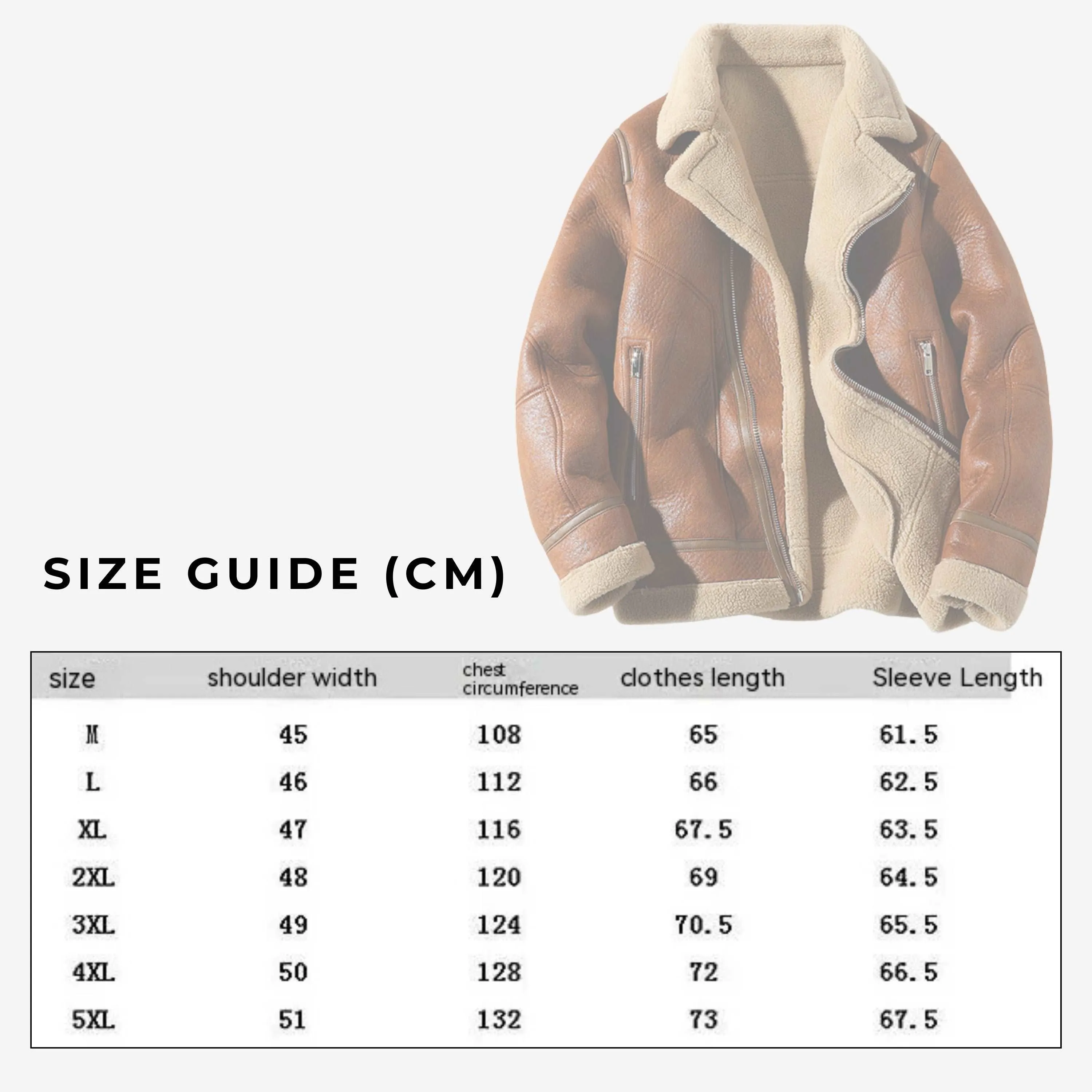 Men's Warm Fleece Lined PU Leather Coat