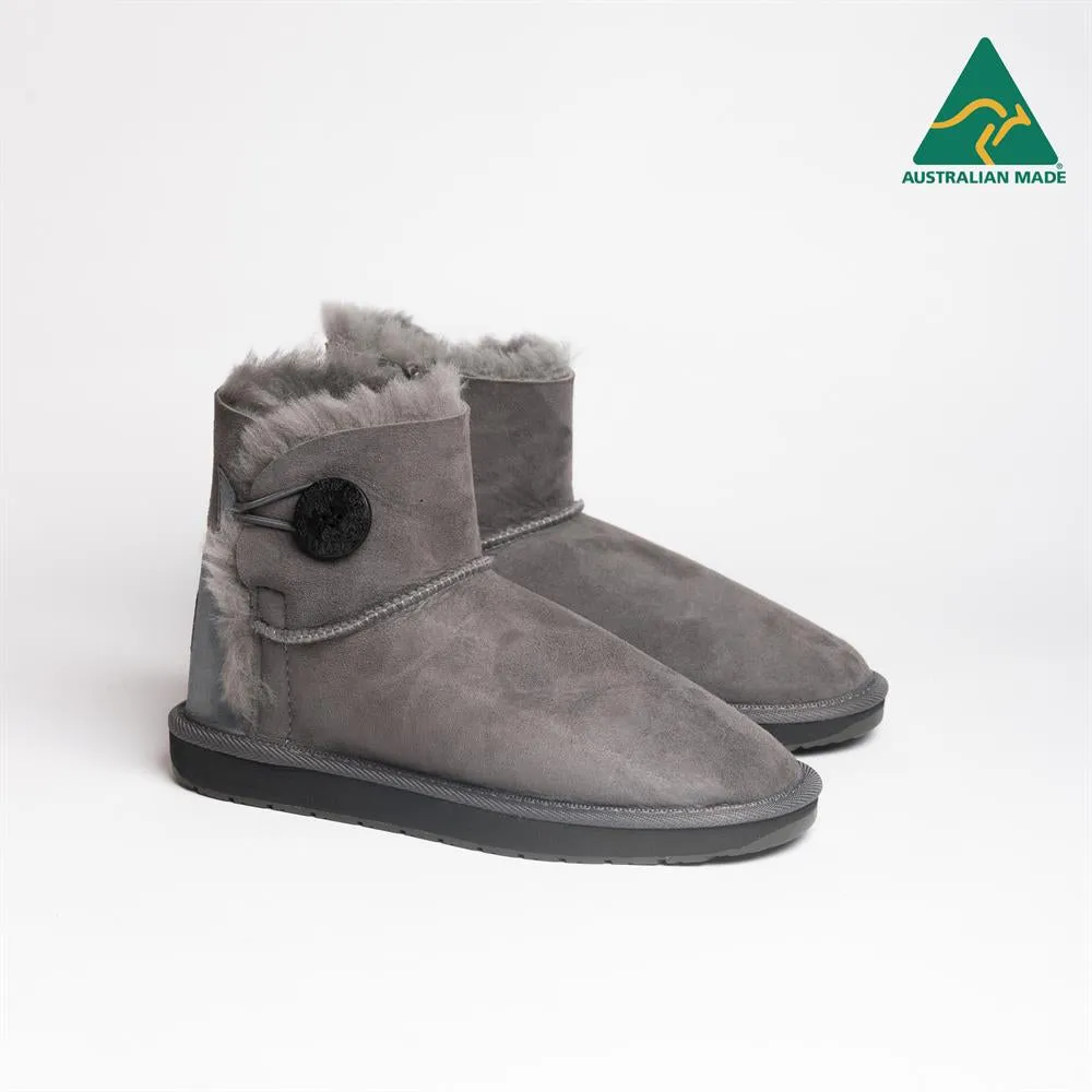 Original UGG Australia Australian Made Mini 1 Button Grey Ugg Boots