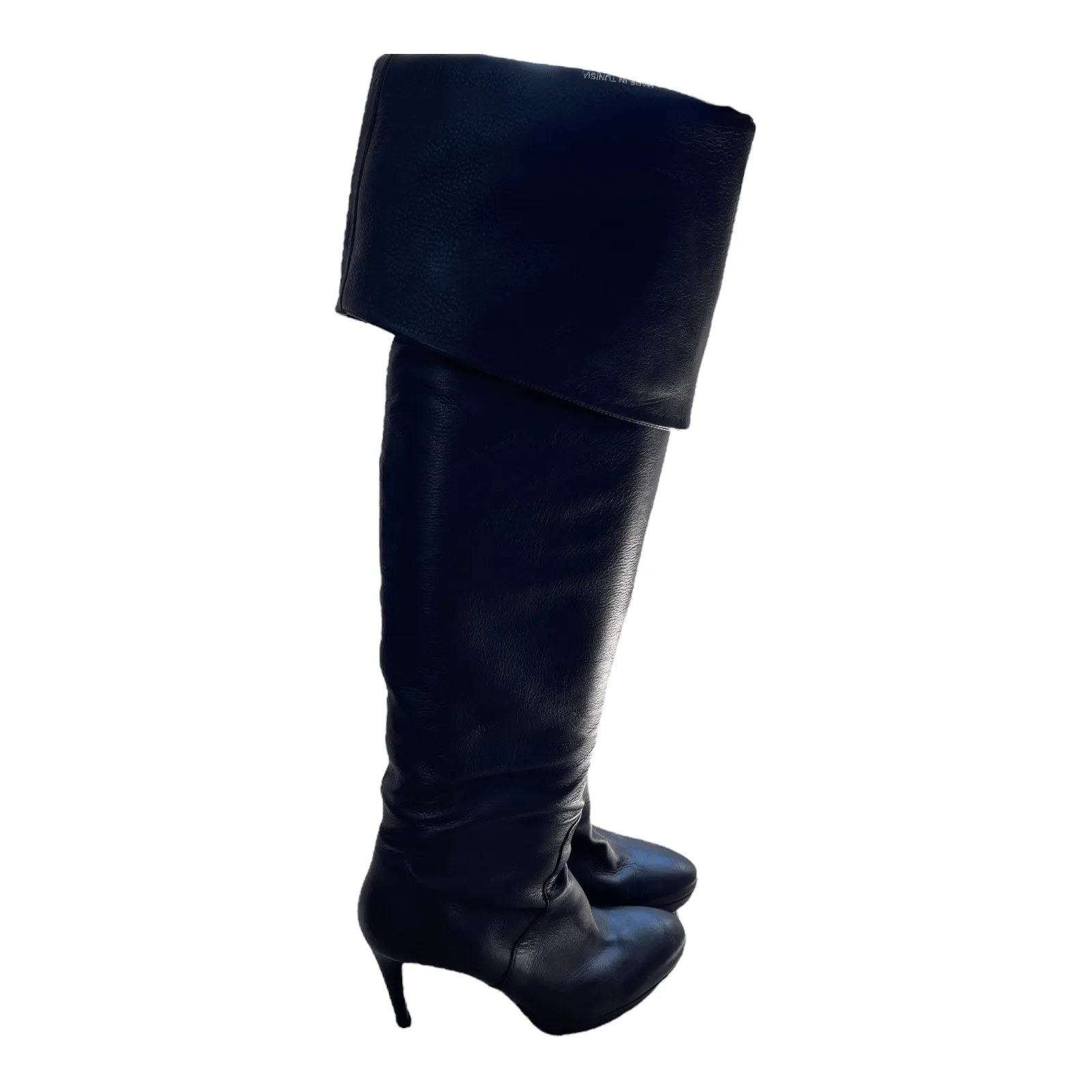 Pied a Terre Over the Knee Leather Boots Black UK 5 EU 38