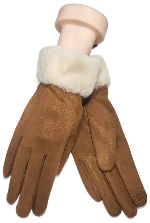 SHEEPSKIN FAUX FUR CUFF GLOVE RMD2403-139