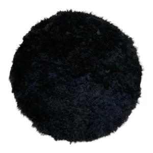 Sheepskin Stool Pad Short Black