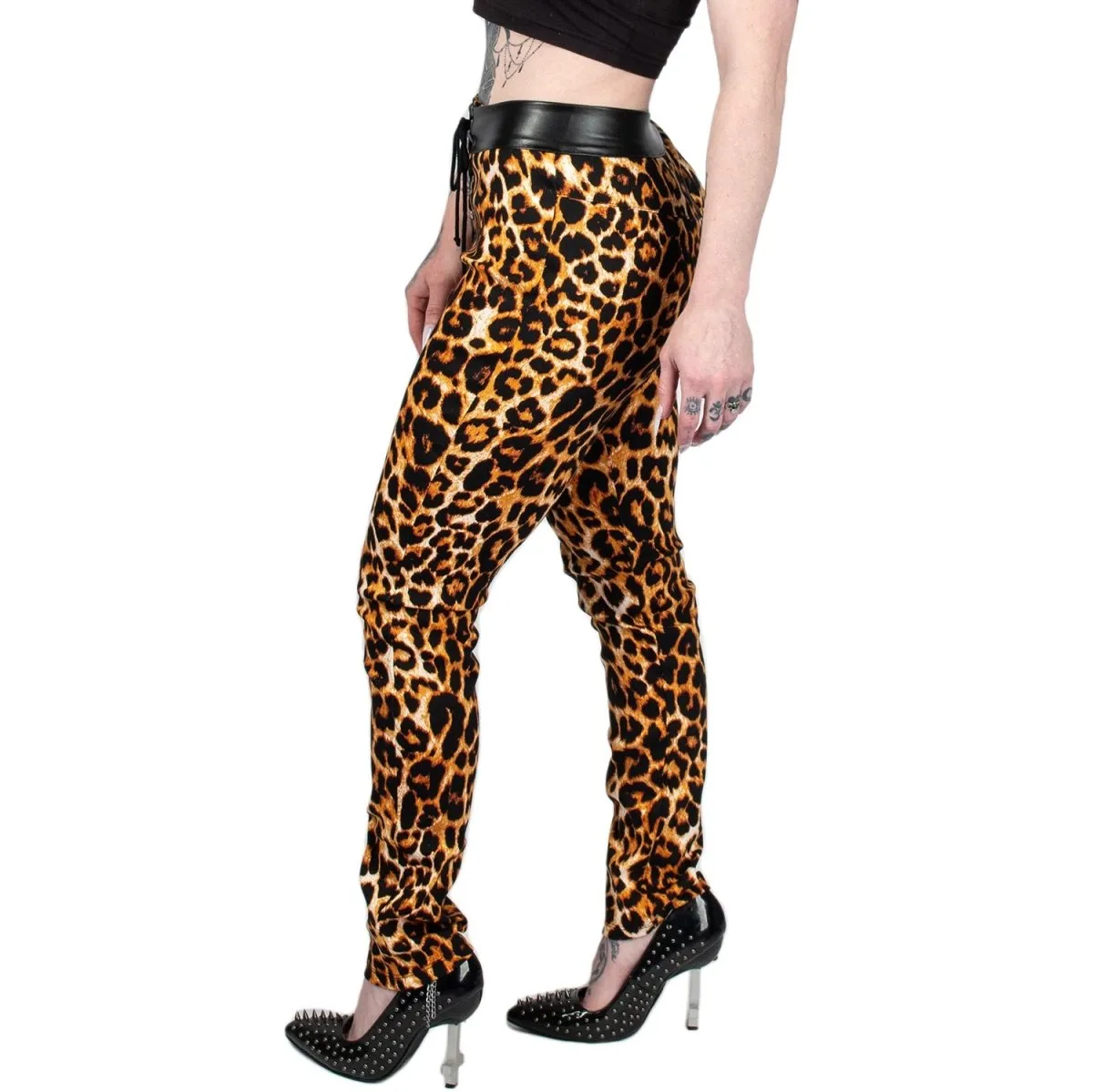 Switchblade Stiletto  | Leopard Print High Waisted Rebel Pants